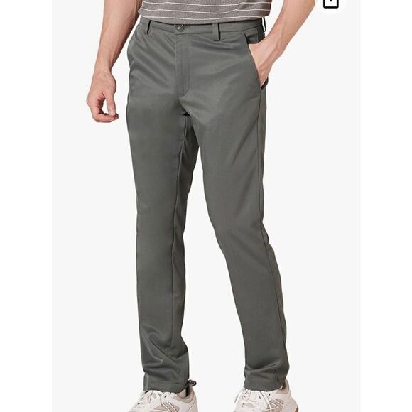 Amazon Essentials Slim Fit Stretch Gray Golf Pants. Size 29 waist 30" length. NW - Picture 9 of 11